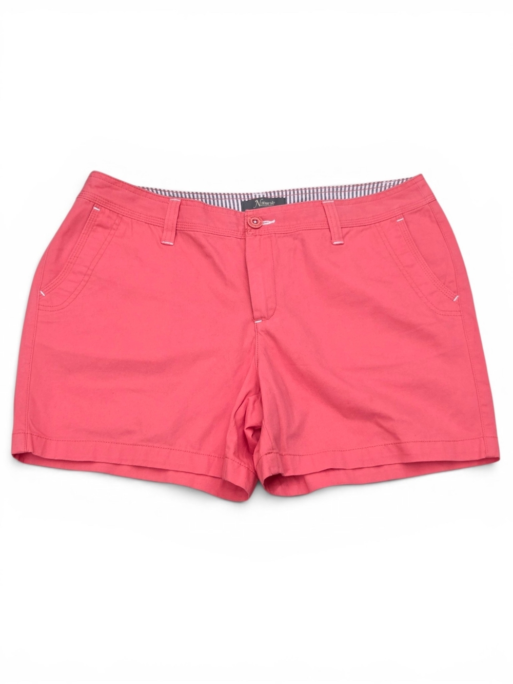 NWOT Natural Reflections Pink* Chino Shorts Size 12 Cotton Preppy Everyday Gorp